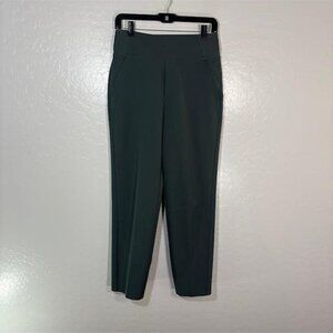 Athleta Pants Womens 2 Green Endless High Rise Tapered Pull On Stretch Dressy